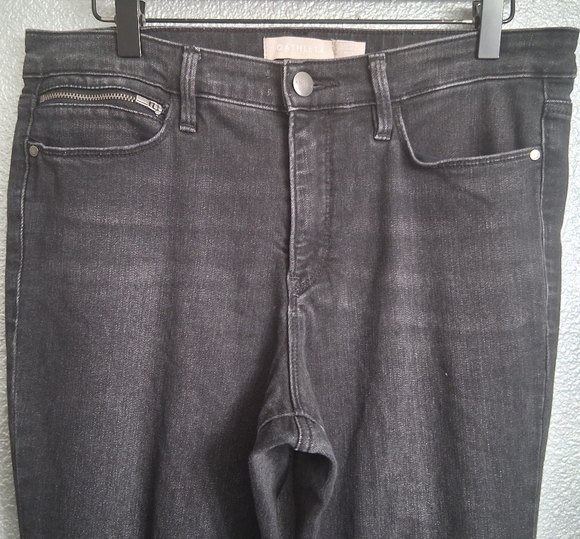 Athleta Ultra Skinny Sculptex Zip Ankle Carbon Wash Black Jeans    Size 10T - Picture 2 of 11